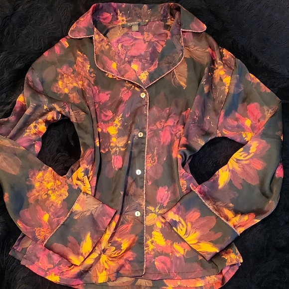 Satin Button Up - Picture 1 of 6